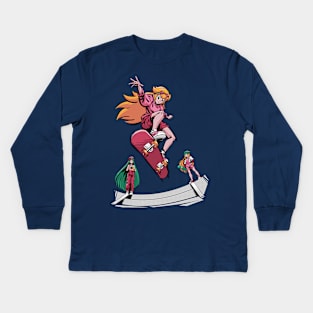 Skater girl Kids Long Sleeve T-Shirt